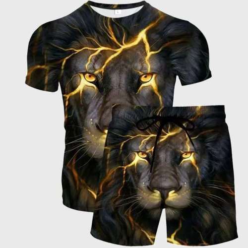 Lightning Lion Shirt Shorts Set