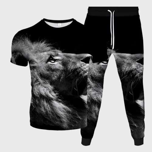 Black King Lion Shirt Pant Set