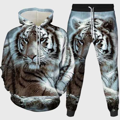 Mountain Tiger Hoodie Pant Set
