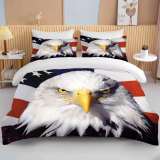 American Bald Eagle Flag Print Bedding