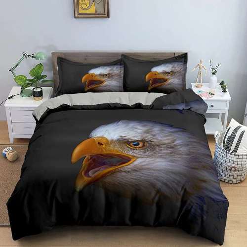 Eagle Face Print Bedding