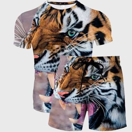 Roaring Tiger Shirt Shorts Set
