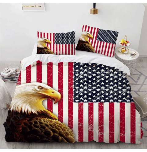American Eagle Flag Bed Cover