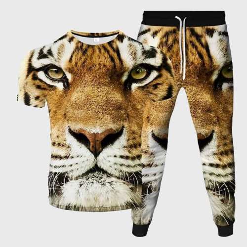 Mens Tiger Shirt Pant Set