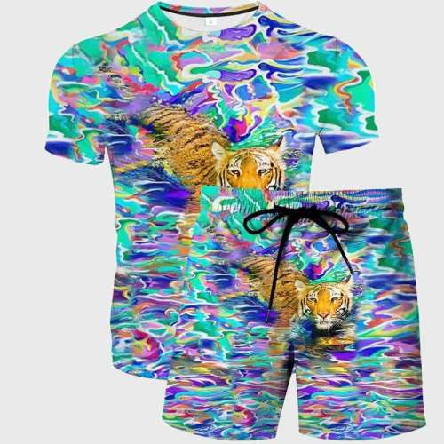 Hawaii Tiger Shirt Shorts Set