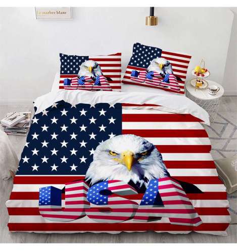 USA Eagles Flag Bed Cover