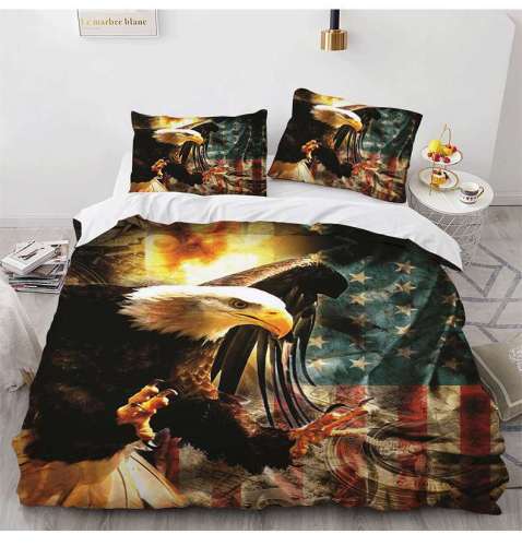 American Eagles Flag Bed Cover