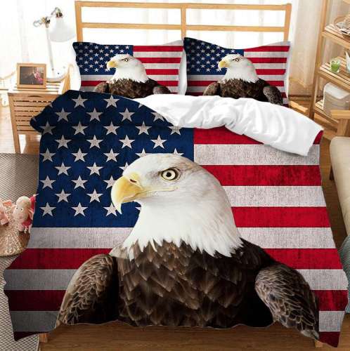 American Eagle Flag Bed Cover