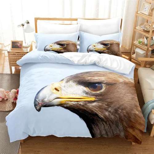 Golden Eagle Print Bed Set