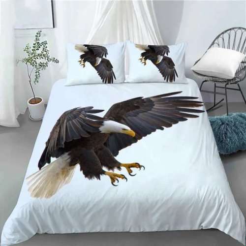 Bald Eagle Print Bed Set