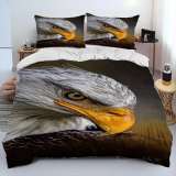 American Bald Eagle Face Print Bed Sheets