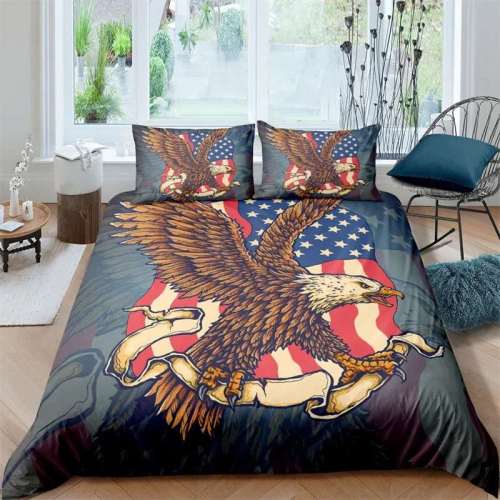 Powerful Eagle Print Bedding