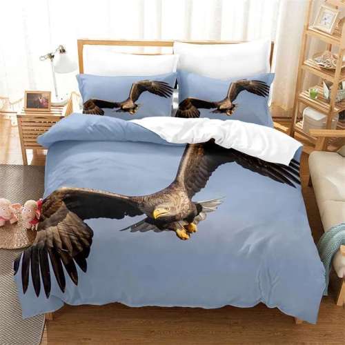 Flying Eagle Print Bed Set