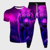 Purple Tiger Shirt Pant Set