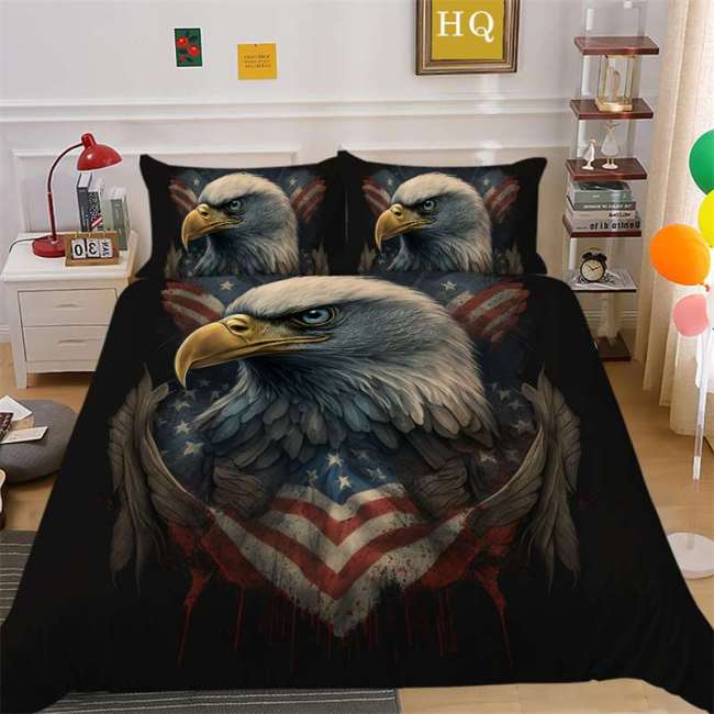 Flag Bald Eagle Beddings