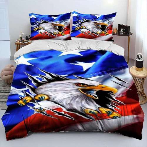 American Bald Eagle Claws Print Bed Sheets