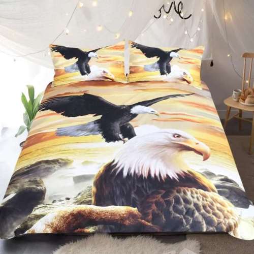 Bald Eagles Print Bed Sheets
