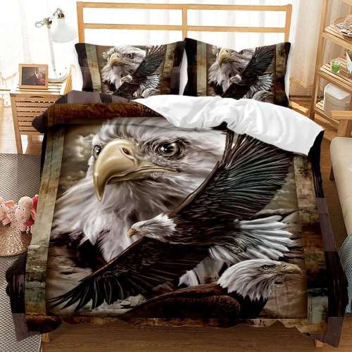 American Bald Eagle Print Bed Sheets