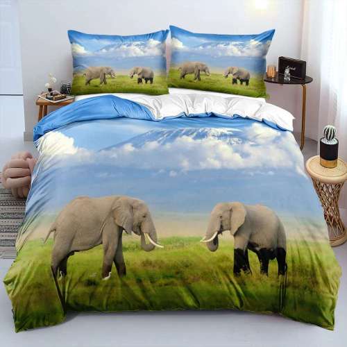 Elephants Print Bedding