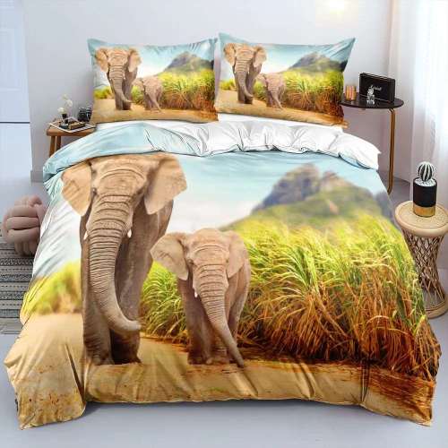 Mom And Baby Elephant Bedding