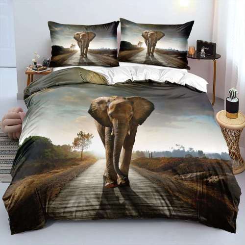 Elephant Print Bedding Set