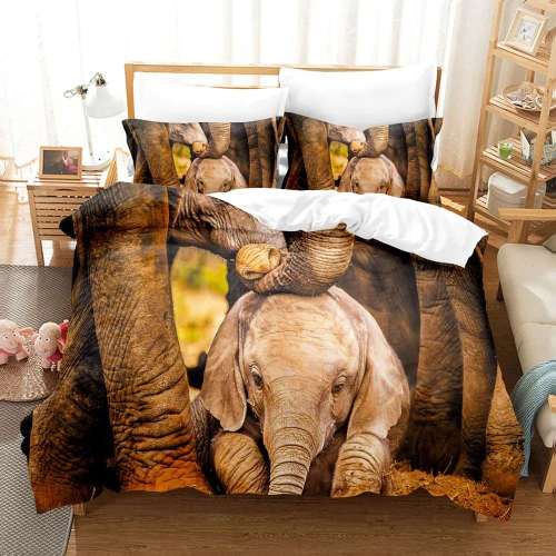 Elephant Packs Print Bedding