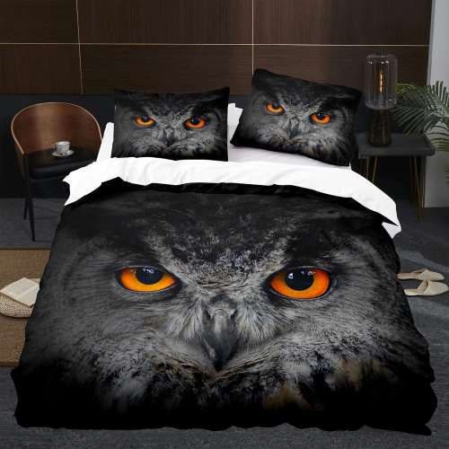 3D Owl Print Bedding
