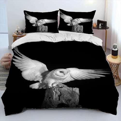 Black Owl Bedding
