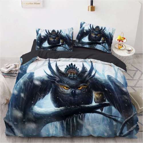 Owl King Print Bedding Sets