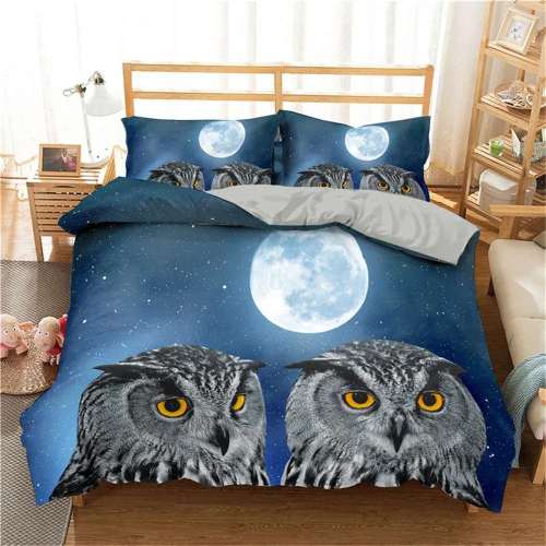 Owls Moon Print Bedding Sets