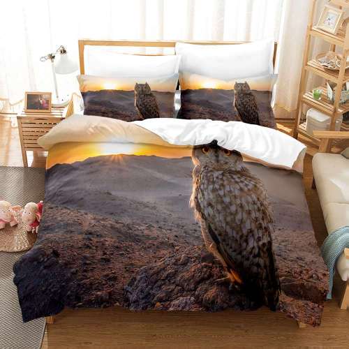 Owl Print Bed Cover