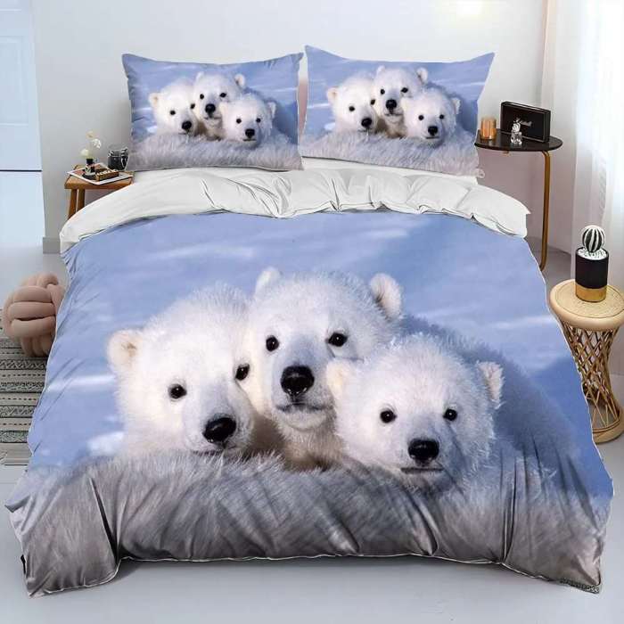 Cute Baby Polar Bears Bedding TheWildLifeJewelry