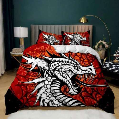 Cartoon Dragon Bedding Set