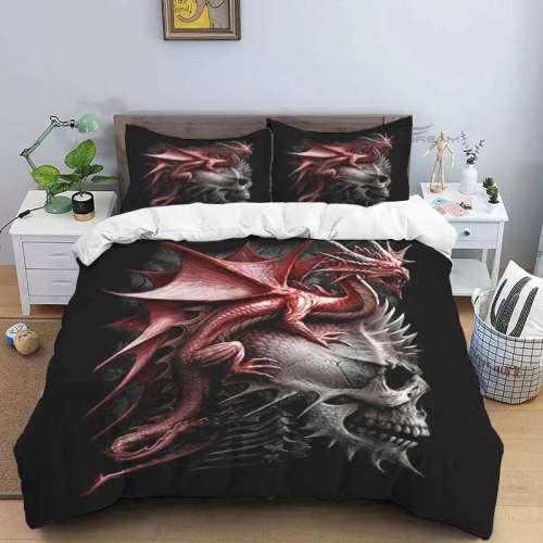 Skull Dragon Bedding Cover