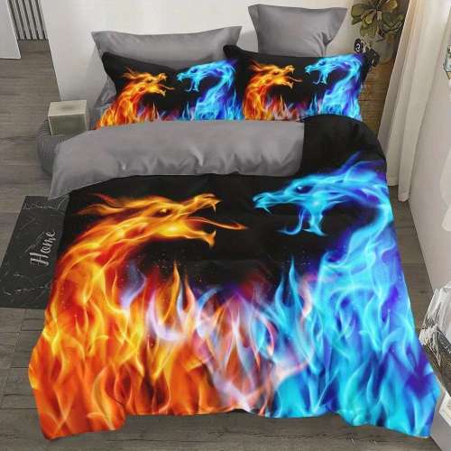 Ice Fire Dragon Bedding