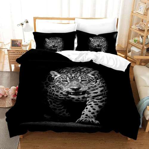 Black Leopard Bedding