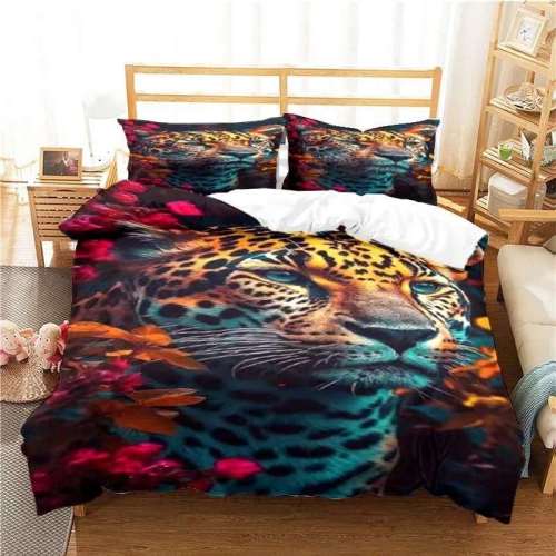 Leopard Floral Bedding Sets