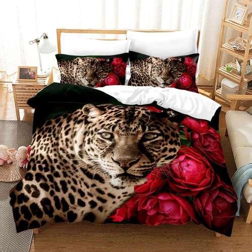 Rose Leopard Bedding