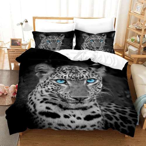 Black Leopard Bedding