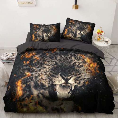 Fire Leopard Bedding Set