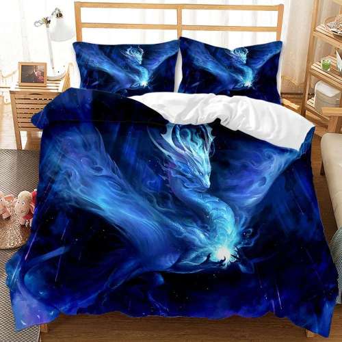 Blue Dragon Bed Cover