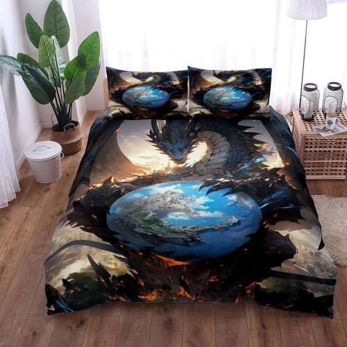 Cosmic Dragon Bed Cover
