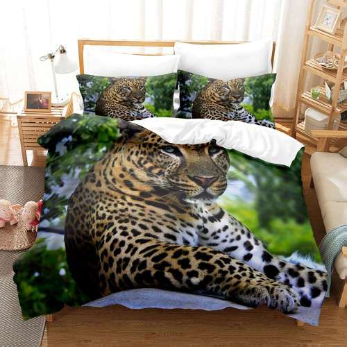 3D Leopard Duvet Cover