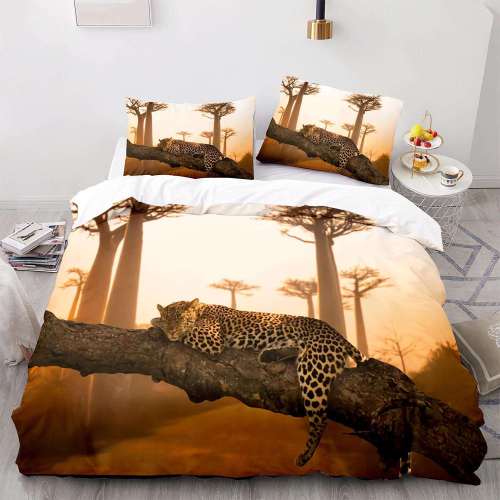 Sleeping Leopard Duvet Cover