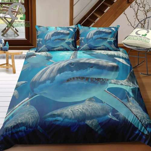 Sharks Print Bedding Set