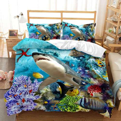 Ocean Shark Fish Bedding