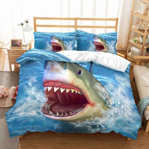 Great White Shark Print Bedding