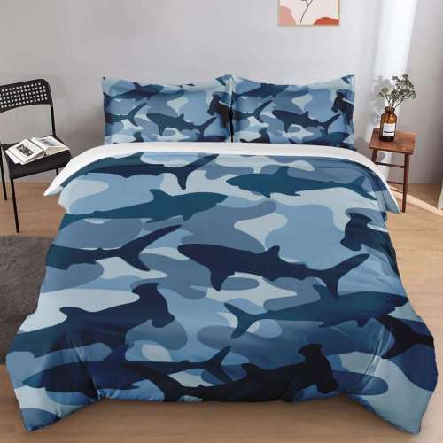 Sharks Print Bedding