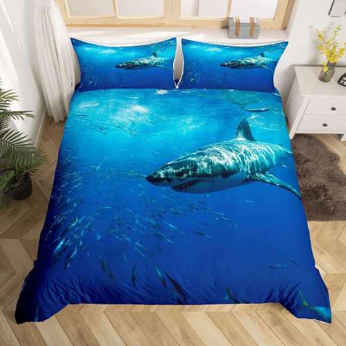 Sea Shark Print Bedding