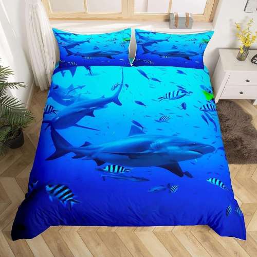 Ocean Sharks Print Bedding